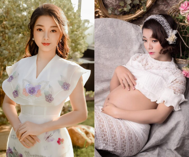 Nhan sắc Lệ Quyên không thay đổi trước và sau khi sinh con.