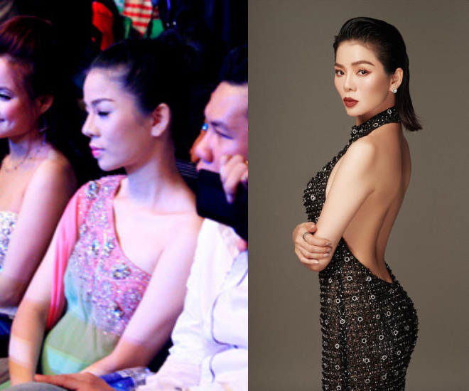 Lệ Quyên lộ bụng lùm lùm tại một sự kiện giải trí.