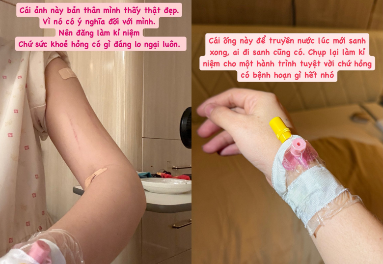 Puka ghi lại những hình ảnh kỷ niệm trong hành trình bầu bí và làm mẹ.
