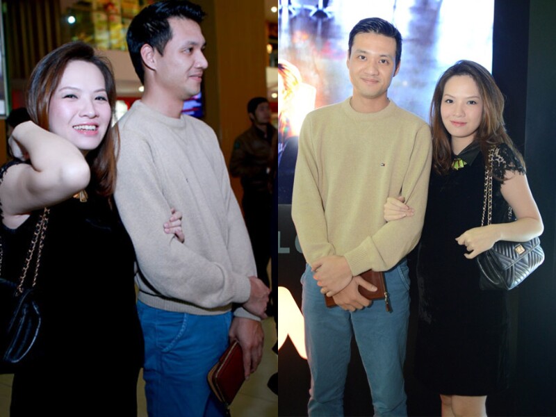 Đan Lê có thai kỳ kín tiếng, hiếm hoi khoe bụng bầu khi cùng chồng dự sự kiện. Dù bụng đã nhô lên thấy rõ, song "mỹ nhân thời tiết" vẫn giữ được vẻ ngoài rạng rỡ, gọn gàng.