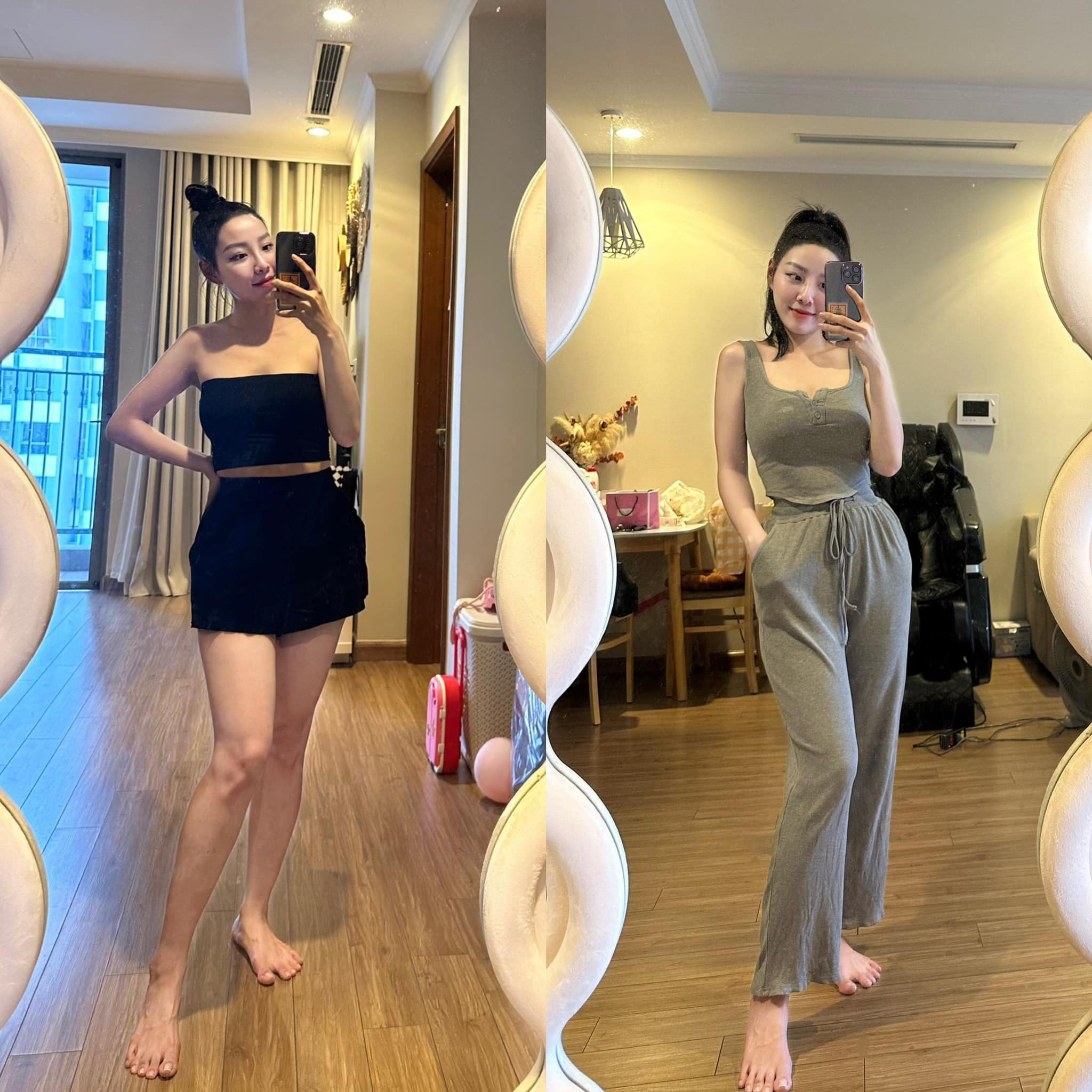 Bà xã Mạnh Quân đẹp nuột nà dù đã qua sinh nở.