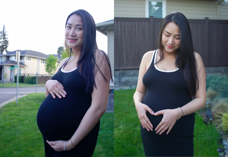 Yến Phương rạng rỡ khoe bụng bầu lần 2.