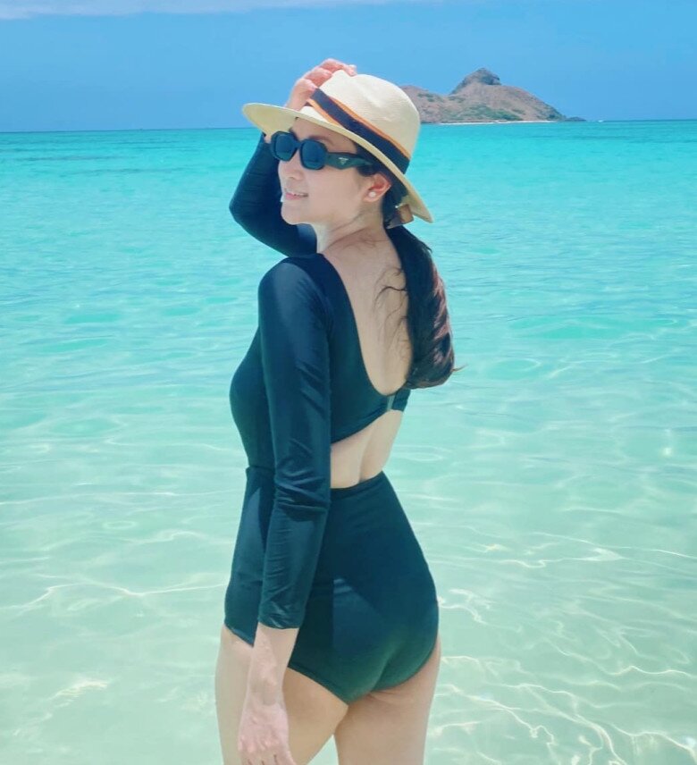 Bà xã Lam Trường từng gây bất ngờ về tốc độ về dáng sau khi sinh con gái đầu lòng.