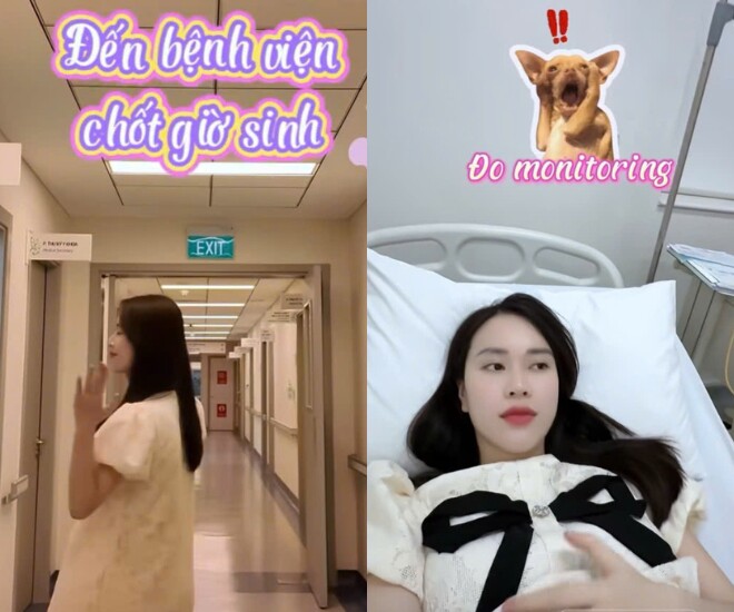 MC Mai Phương đến bệnh viện chốt giờ sinh con, khám thai lần nữa.