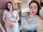 Bà bầu - Phương Lê bế bụng "vượt mặt" xuất ngoại hưởng tuần trăng mật, U50 được khen hợp bầu vì ngày càng trẻ xinh