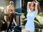 Bà bầu - Gái xinh đi tập thể dục khoe eo 56cm nuột như Ngọc Trinh, nói vừa sinh con chẳng ai tin