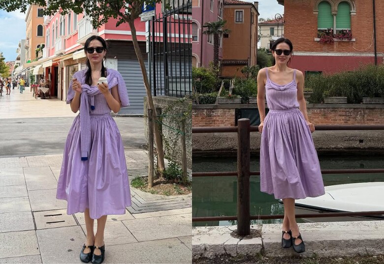 Ở các hoạt động khác trong khuôn khổ LHP, mẹ một con vẫn xinh đẹp nhưng lại gây lo lắng vì quá gầy.