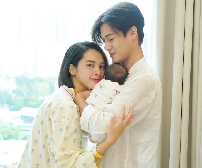 Quỳnh Lương đón con gái với thiếu gia Tiến Phát vào tháng 8 vừa qua.