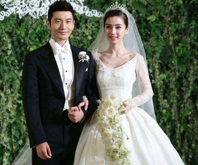 Vợ chồng Angelababy tại đám cưới 700 tỷ.