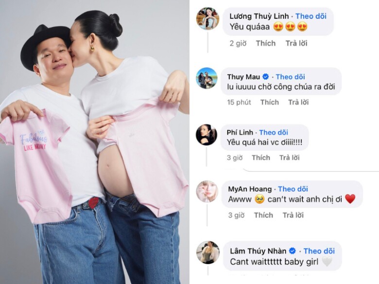 Dàn hoa - á hậu, sao Việt hào hứng đón chờ công chúa nhỏ.