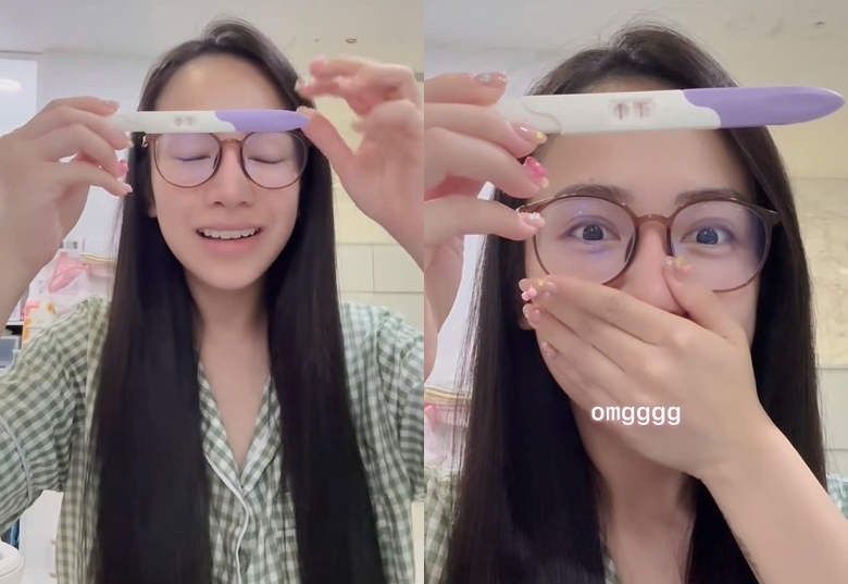 9X vỡ oà khi que hiển thị 2 vạch.