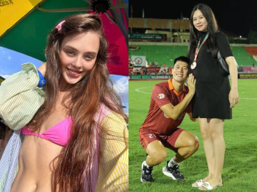 Dàn vợ cầu thủ Việt khệ nệ bụng bầu ra sân bóng: Mẫu Tây 2k mặc mát mẻ ở tháng thứ 8, hot girl phố cổ kín bưng vẫn chiếm spotlight
