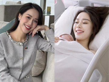 MC đẹp nhất nhì VTV hạ sinh con thứ 2 với chồng Tiến sĩ, visual như thần tiên tỷ tỷ khi da kề da với con