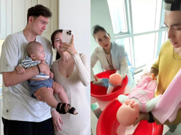 3 ông chồng nổi tiếng đi học lớp tiền sản: Thủ môn Đặng Văn Lâm đỡ đần vợ cực khéo, nhìn chồng trẻ Ngô Thanh Vân mà run giùm