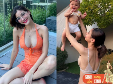 Hoa hậu từng bị tước vương miện vì có bầu, cảnh tập luyện ướt áo độ lại body sau sinh gây nhức mắt