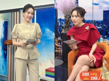 MC trẻ xinh nhất VTV trở lại sóng truyền hình sau 2 tháng sinh con, vừa bước vào đài đã được đồng nghiệp khen tới tấp