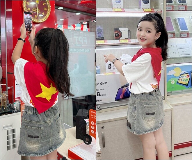 Bé gái Hà Nội hóa thân thành nữ quân nhân dịp Đại lễ A80, được khen xinh hệt amp;#34;Cô giáo búp bê đình đám MXHamp;#34; - 11