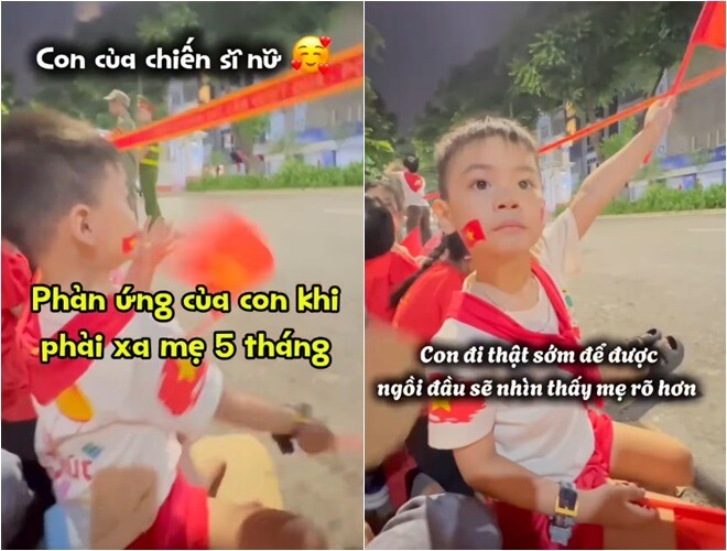Xúc động khoảnh khắc em bé Hà Nội chạy theo mẹ đang hợp luyện diễu binh A80, người thân nói: amp;#34;5 tháng rồi con chưa được gặp mẹamp;#34; - 3