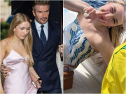Mới 14 tuổi, con gái David Beckham lại gây xôn xao khi khoe mặc váy bó sát hở vai trần, Victoria lập tức vào trêu