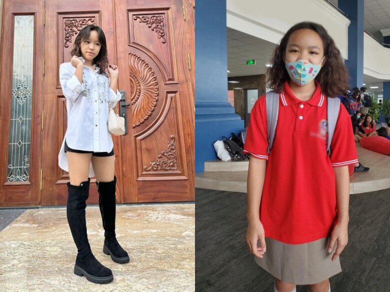 Đưa con gái từ Mỹ về Việt Nam định cư vào năm 2021, vợ chồng danh hài Việt Hương cho bé Elyza Phương Vy theo học tại trường quốc tế với mức học phí từ lớp 1 đến lớp 12 dao động từ 507,1-689 triệu đồng/năm.