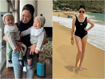 Hai con trai song sinh đã 6 tuổi, cô hiệu phó hot nhất MXH Văn Thùy Dương U60 thông báo tiếp tục nằm ổ