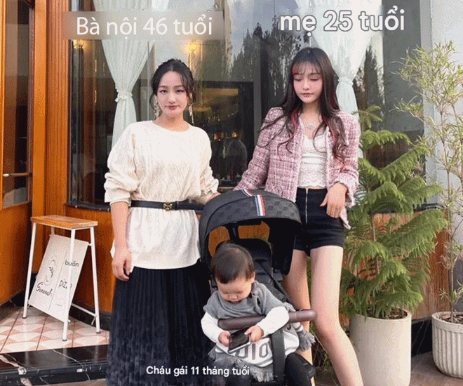 Bà nội U50 khiến ai nấy xôn xao.