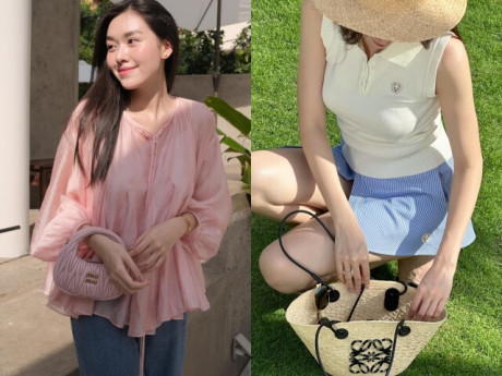 Á hậu lấy chồng năm 20 tuổi có bộ sưu tập túi "chanh sả": Toàn thương hiệu đắt đỏ, có chiếc như hàng mây tre đan mà cả chục triệu