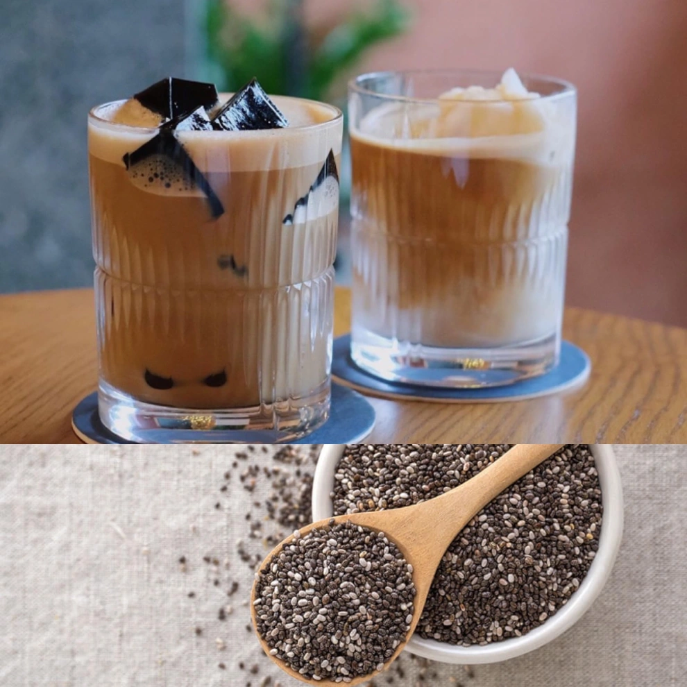 Kết hợp cà phê với hạt chia, mang lại nhiều lợi ích cho sức khoẻ và làm đẹp.