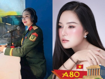 Nữ Thiếu tá có giọng đọc chạm đến trái tim tại A80: Nhan sắc đẹp như hoa hậu, tiết lộ bí quyết 0 đồng để trẻ hơn tuổi