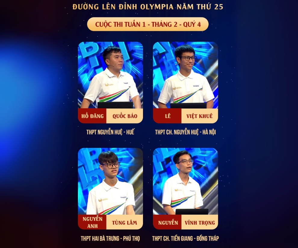 4 thí sinh tranh tài tìm vé vào cuộc thi Tháng 2, Quý 4.