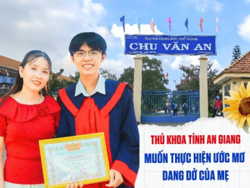 Ba mẹ rời quê lên TP.HCM bán rau, con trai ở nhà học tập chăm chỉ, trở thành Thủ khoa tỉnh An Giang