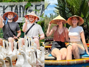 Loạt trải nghiệm có 1 không 2 khi khách Tây đến Việt Nam: Hóa nông dân đi chăn trâu, xanh mặt vì trò cảm giác mạnh ở Hội An