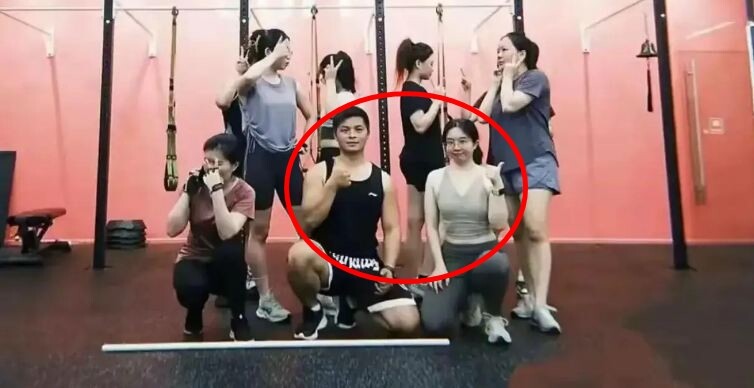 Chị Lương và huấn luyện viên Bành.