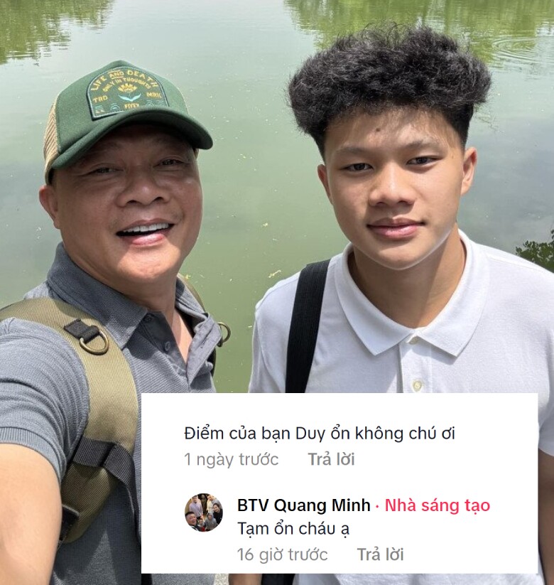 Quang Minh tiết lộ kết quả thi của con trai sau khi điểm được công bố.