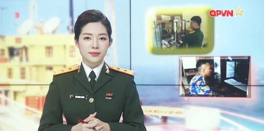 Nữ BTV từng có hơn 6 năm làm việc tại Kênh truyền hình Quốc phòng Việt Nam.