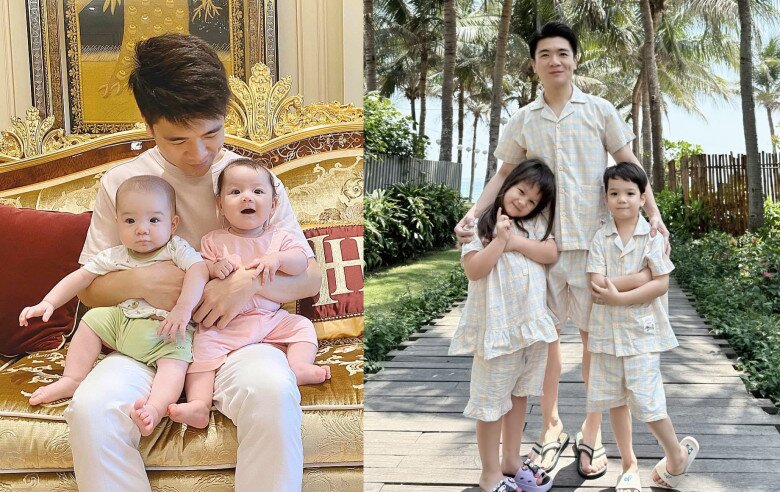 2 con lớn của Đỗ Quang Vinh - Gấu và Thỏ chào đời vào năm 2019, năm nay lên 6 tuổi.