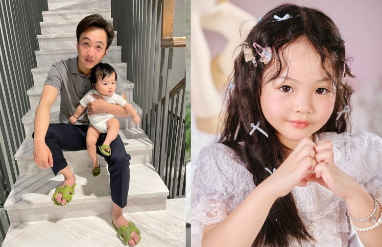 Từng là cô bé ngồi gọn trong lòng bố, Suchin nay trông lớn phổng phao.