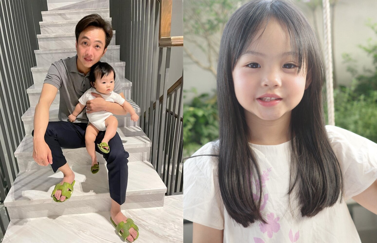 Từng là cô bé ngồi gọn trong lòng bố, con gái Cường Đô La nay lớn phổng phao.