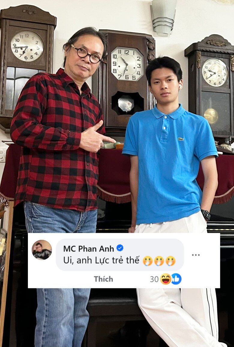 MC Phan Anh khen khéo con trai Trần Lực trông giống bố.