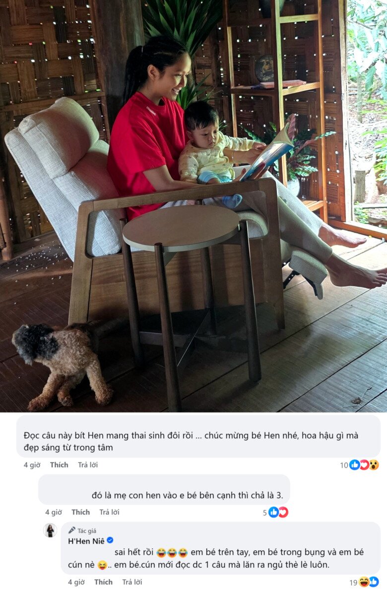 HHen Niê phản hồi khi được chúc mừng mang song thai.