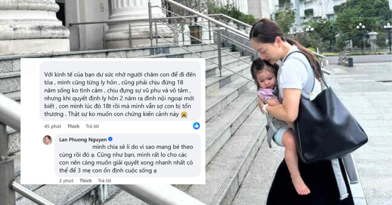 Lan Phương lên tiếng khi bị góp ý chuyện đưa theo con gái đến tòa.