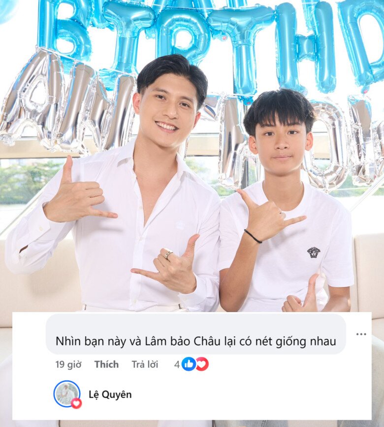Phản ứng của Lệ Quyên khi con trai được nhận xét nhìn giống Lâm Bảo Châu.