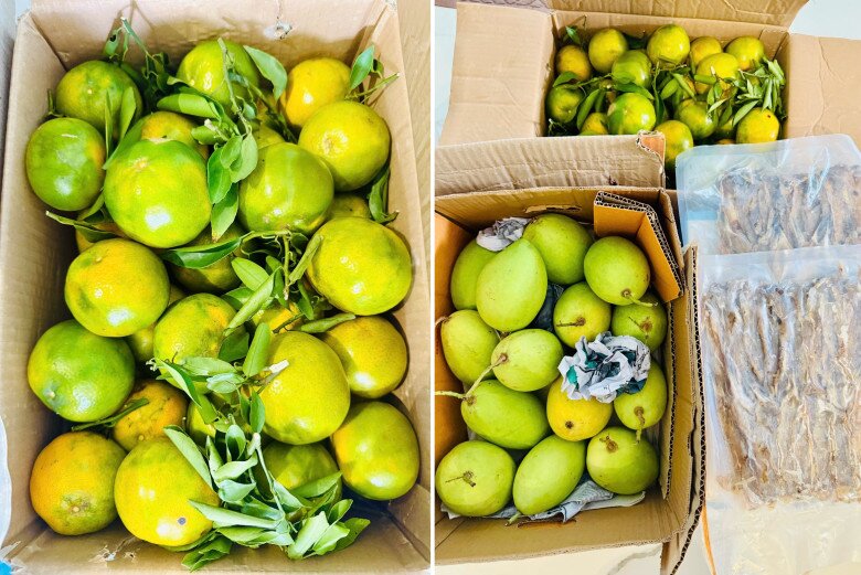 Nữ diễn viên khoe thùng quà của mẹ chồng cũ.