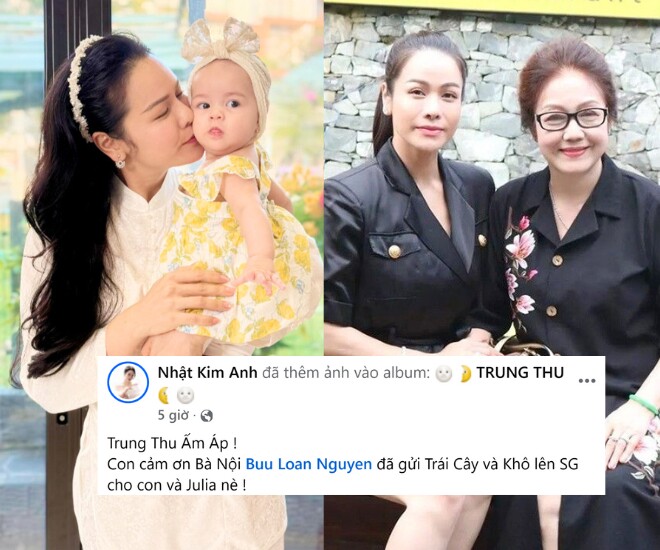 Nhật Kim Anh được mẹ chồng cũ gửi tặng đặc sản.