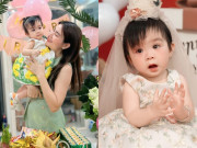 Giải trí - Kha Ly đợi 9 năm mới được dọn tiệc thôi nôi cho con, khoe ái nữ mắt to tròn xinh xắn như búp bê