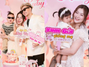 Giải trí - Thanh Trúc bế con gái dự tiệc đầy tháng con Chu Bin