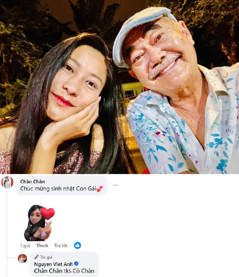 Chân Chân gửi lời chúc mừng sinh nhật con gái Việt Anh.