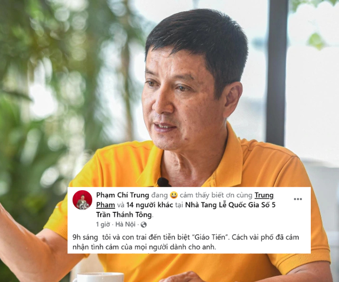 NSƯT Chí Trung đến viếng tang ông Hoàng Nam Tiến.