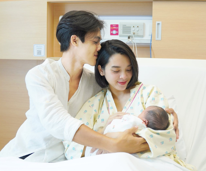 Quỳnh Lương hạ sinh con chung với chồng thiếu gia.