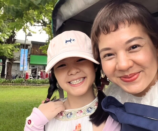 Diễm Quỳnh hiếm hoi khoe ảnh con gái.